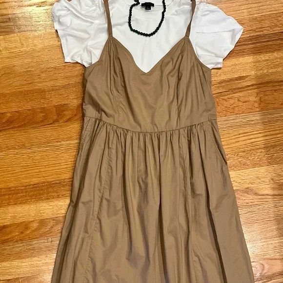 Old Navy Catherine Maxi Dress Tan Camel with Pockets - Picture 8 of 11